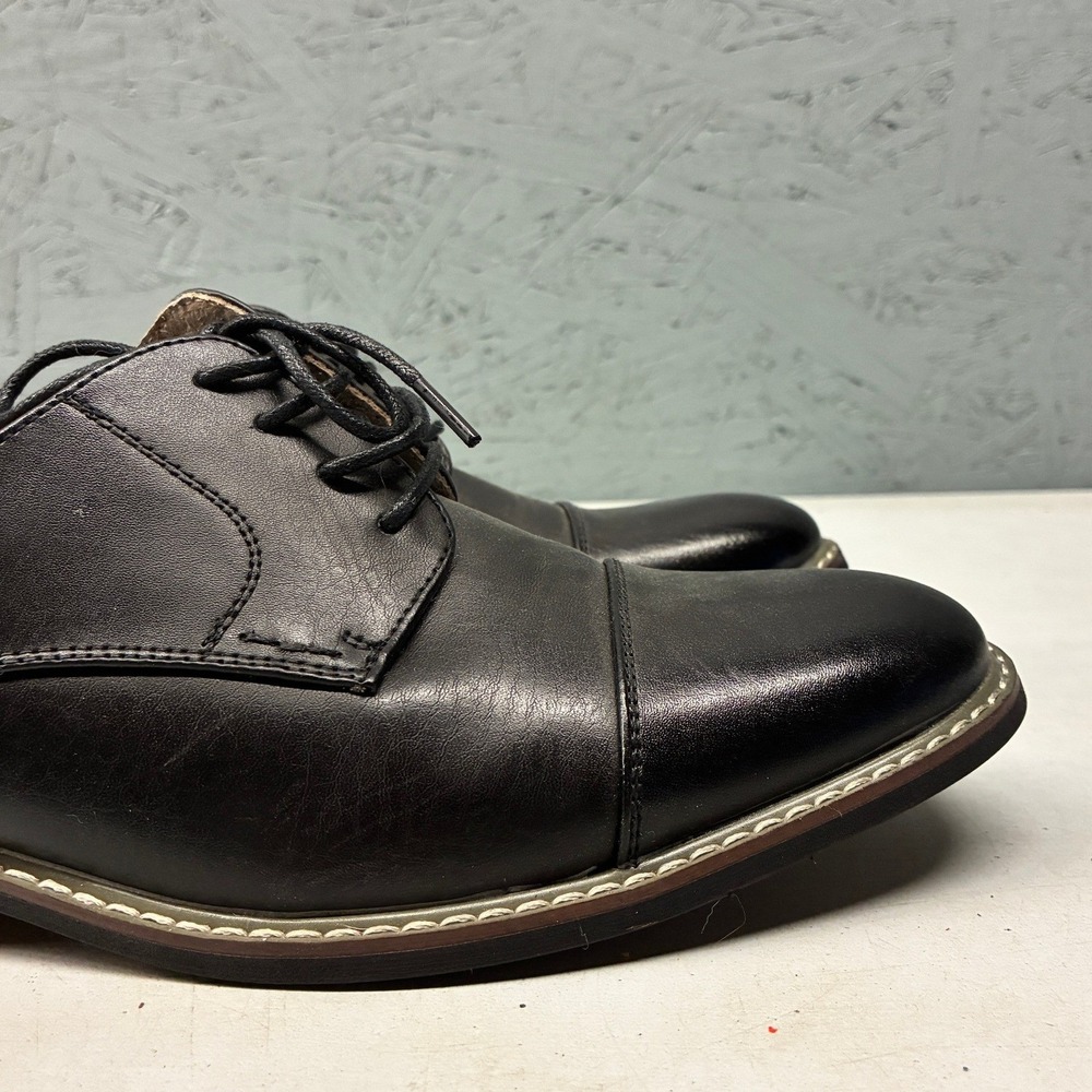 Bruno Marc Prince-6 Oxford Shoes Cap Toe Lace Up Men's Size 9 Black Formal Dress - Picture 5 of 13